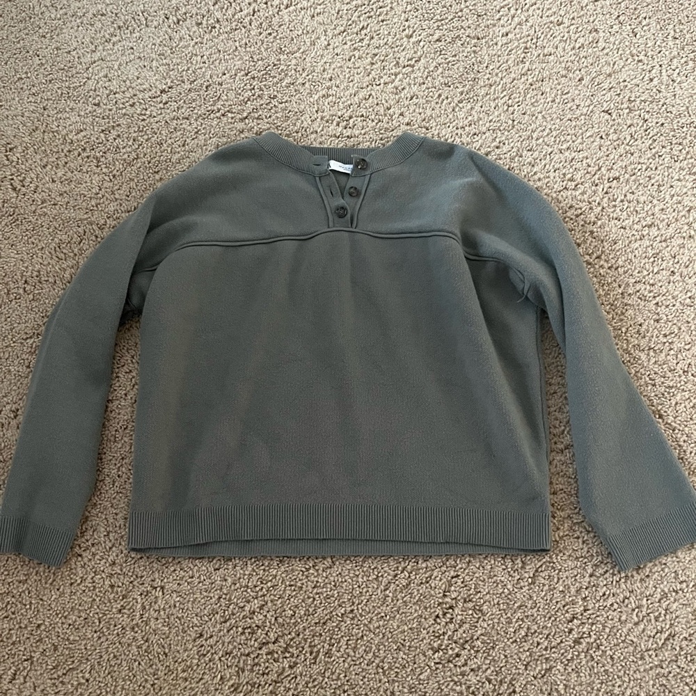 quarter button down sweater